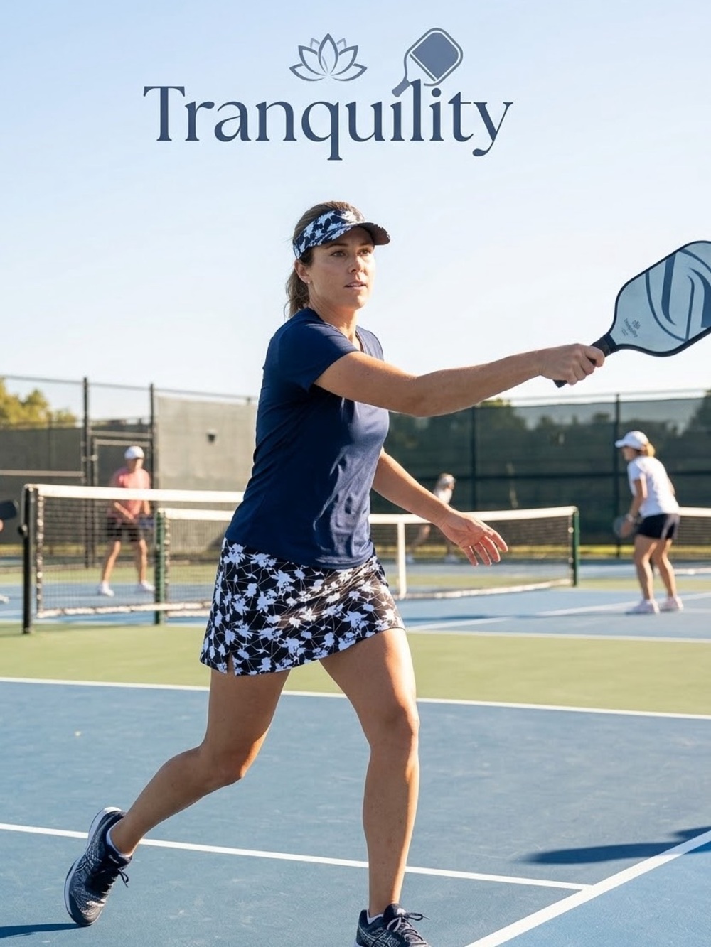Tranquility by Colorado Clothing Black Floral Athletic Skort